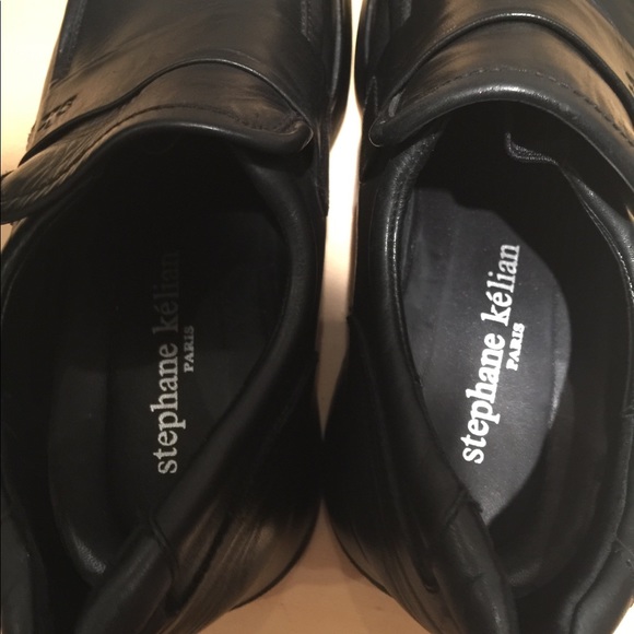 Stephane Kelian Mens Blk Wedge Shoes   Sz 10. - Picture 3 of 7